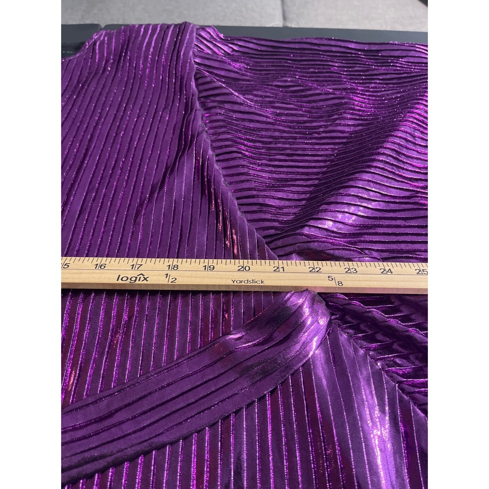 NWT Michael Costello x Revolve Gene Mini Dress Electric Purple Plissé Small - Picture 5 of 10